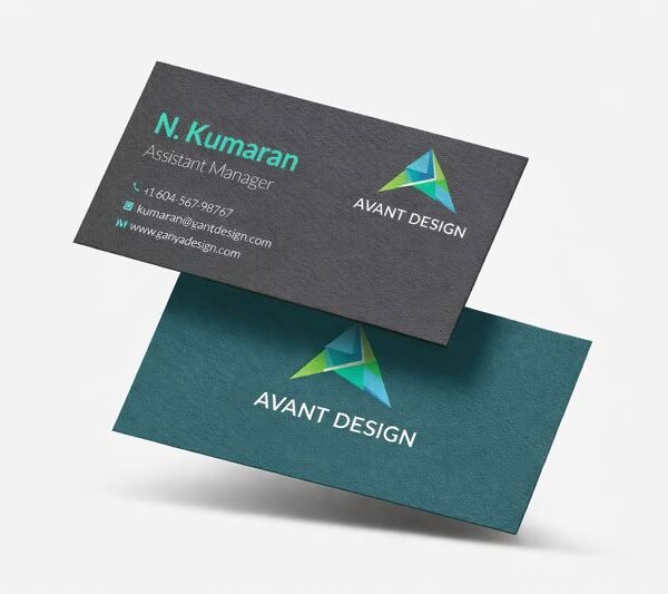 textured business card