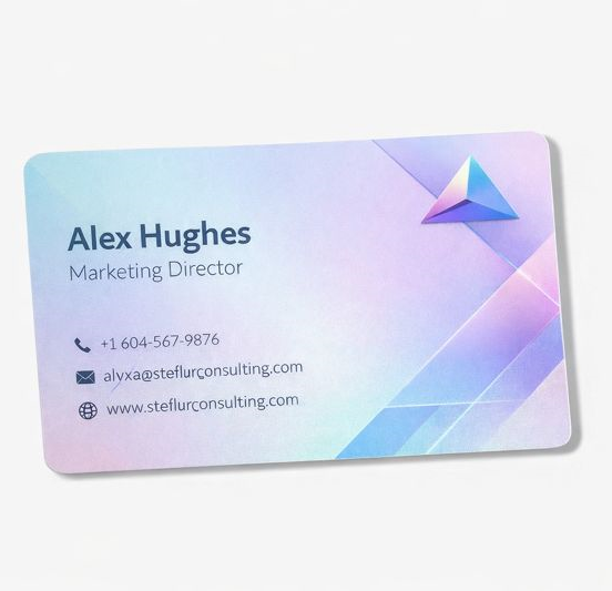 metallic business card