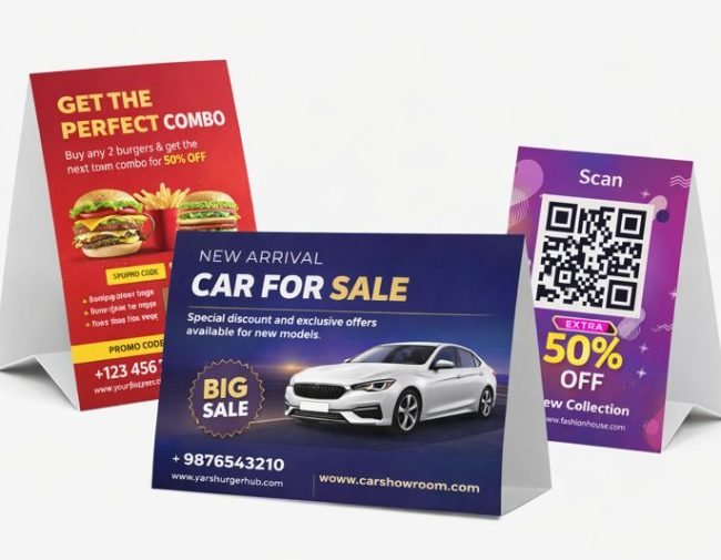 table top tent cards